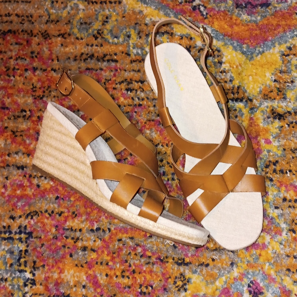Cole Haan Crystal Wedge in Honey - Picture 4 of 4